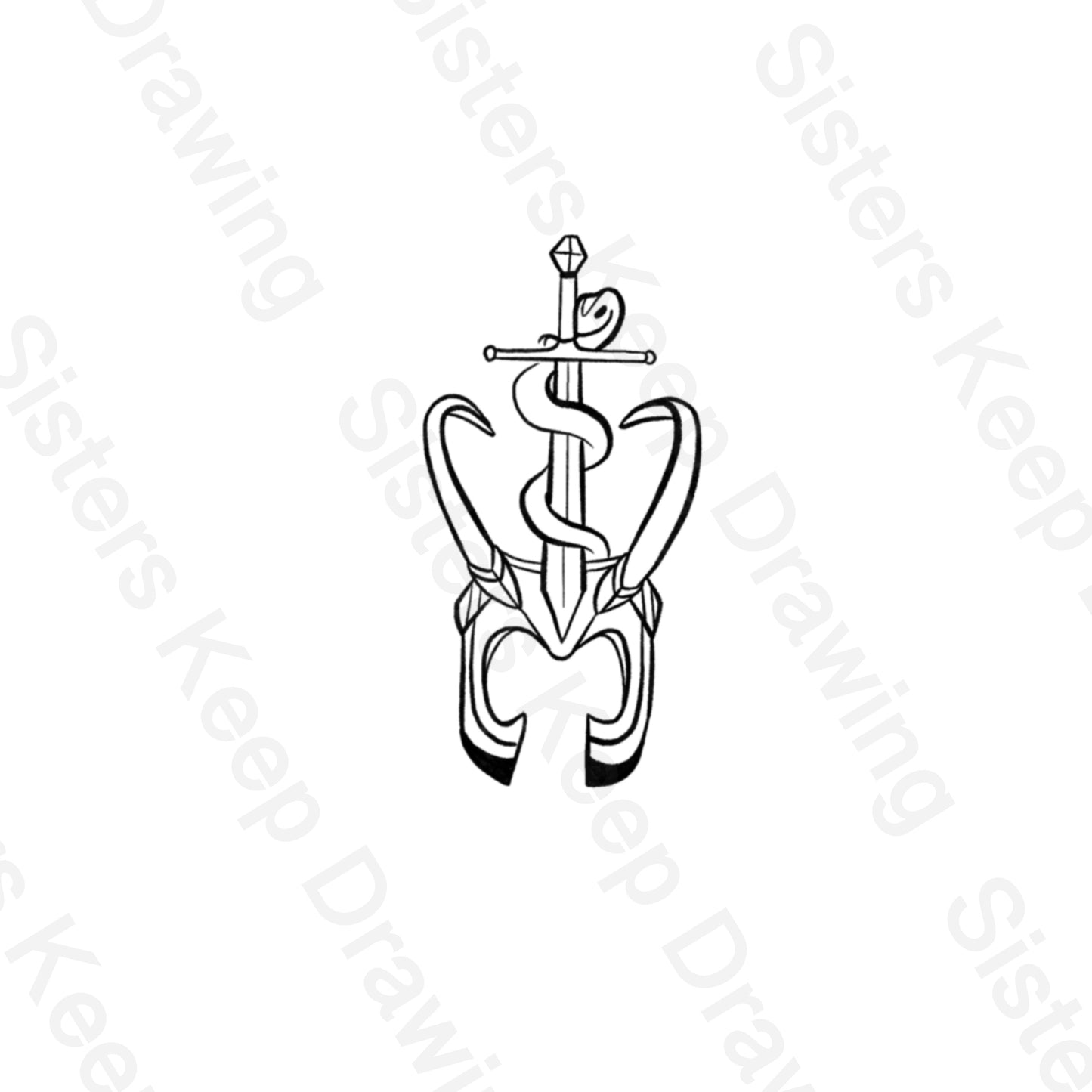 Loki Snake Helmet- Marvel- Tattoo Transparent PNG