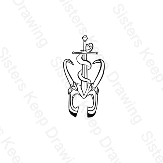 Loki Snake Helmet- Marvel- Tattoo Transparent PNG