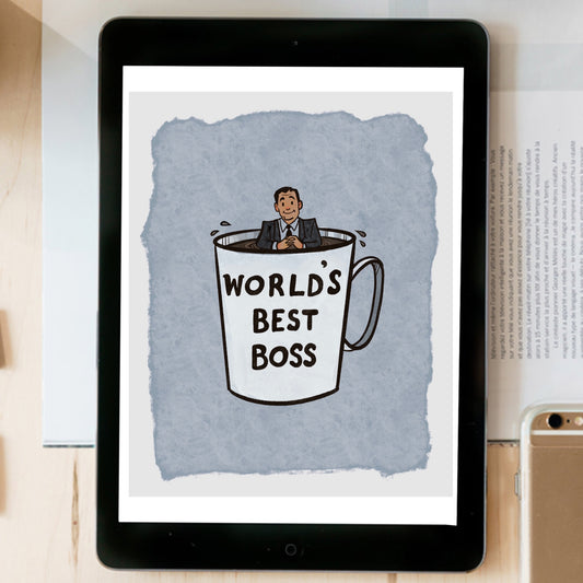 The Office Michael in Worlds Best Boss mug - instant download digital printable artwork