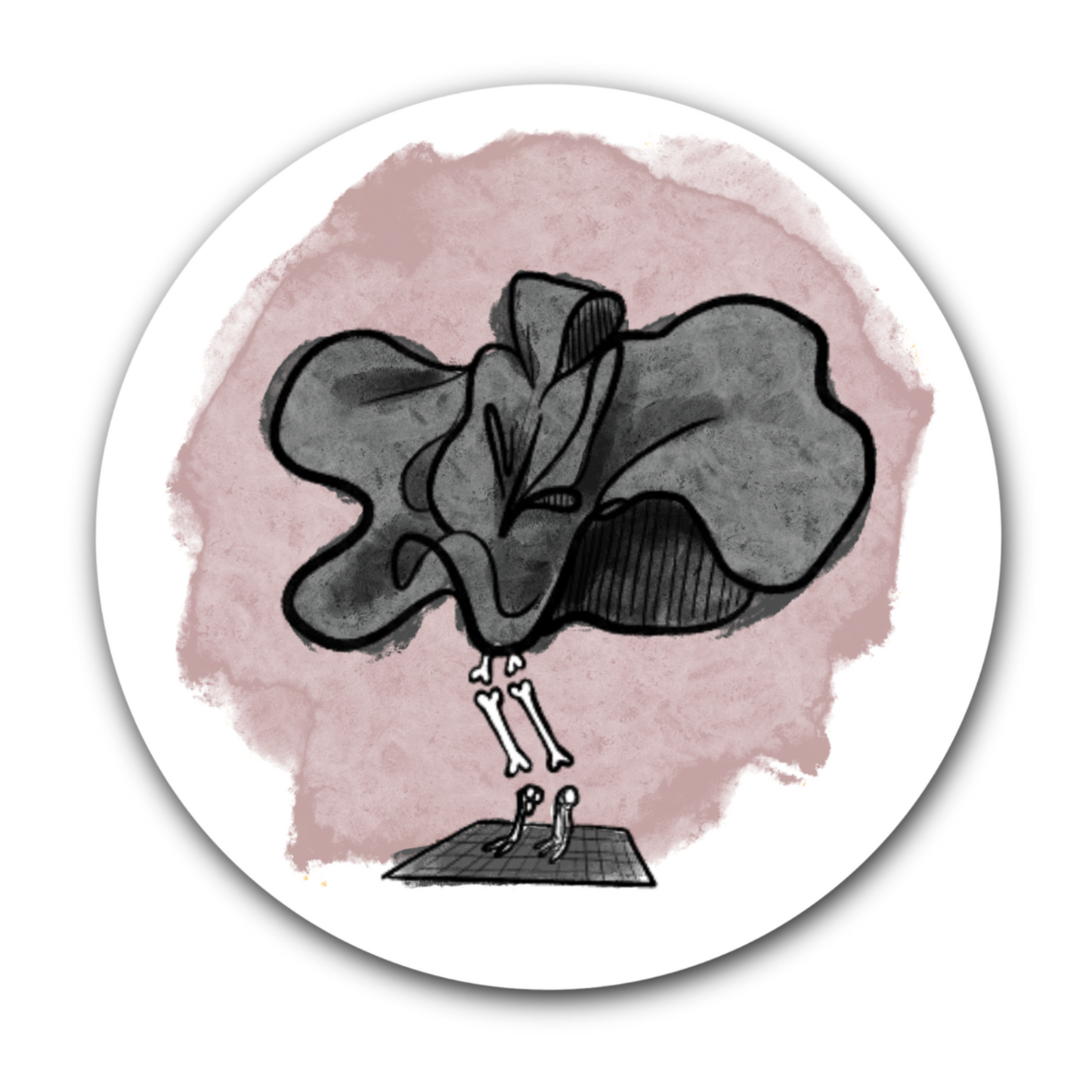 Grim Reaper as Marilyn Monroe- Halloween Inspired Bubble free sticker J13