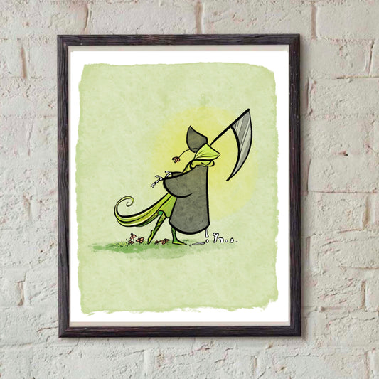 Grim Reaper and  Life Hug Print