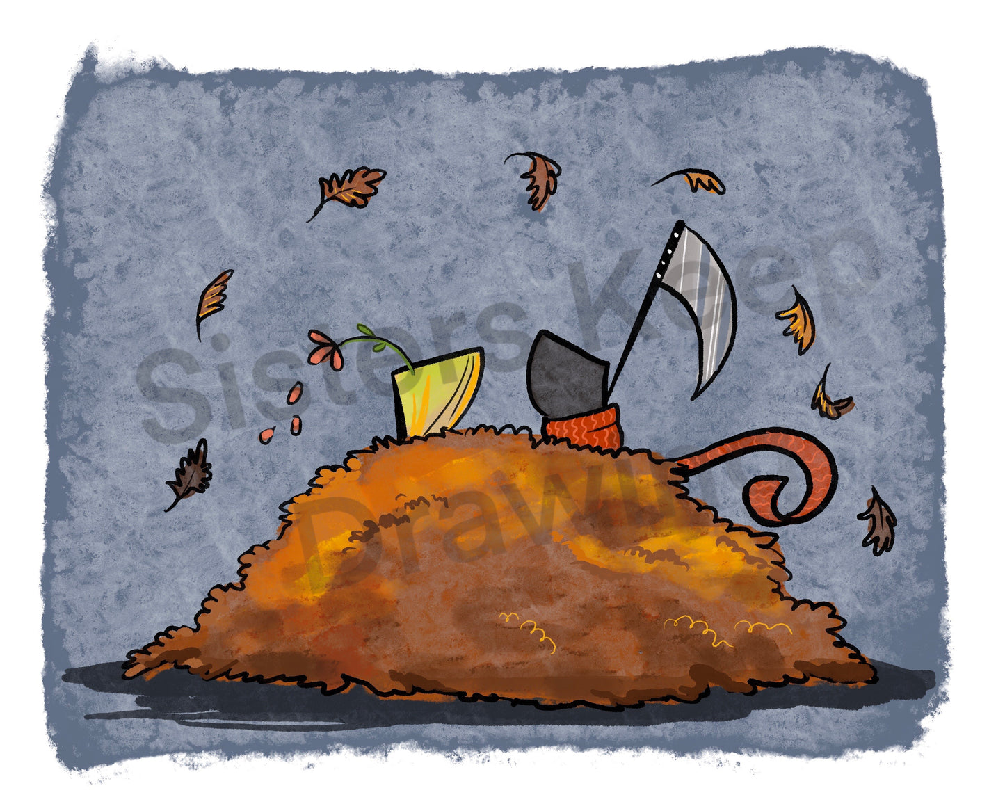 Grim Reaper and Life Downloadable Calendar -instant download digital printable artwork