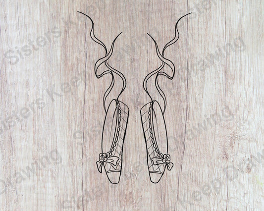 Dancing Shoes - Barbie Inspired Permission PNG- instant download digital printable artwork