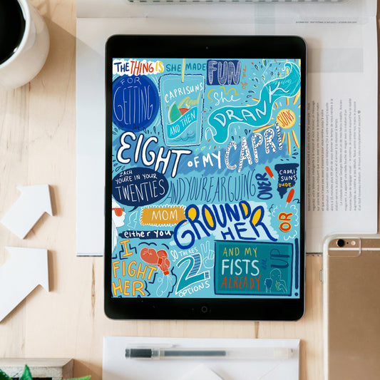 Don't steal my Caprisun- instant download digital printable artwork- funny gift- hand written