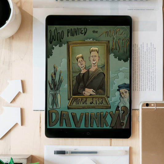 Who Painted the Mona Lisa- instant download digital printable artwork