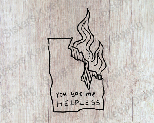 Eliza's Burning Letter- Transparent Permission PNG- instant download digital printable artwork