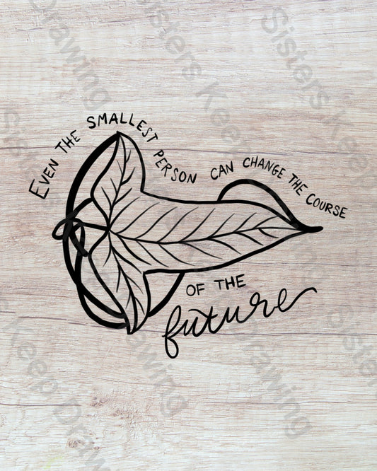 Frodo's Leaf Brooch - Tattoo Transparent Permission PNG- instant download digital printable artwork