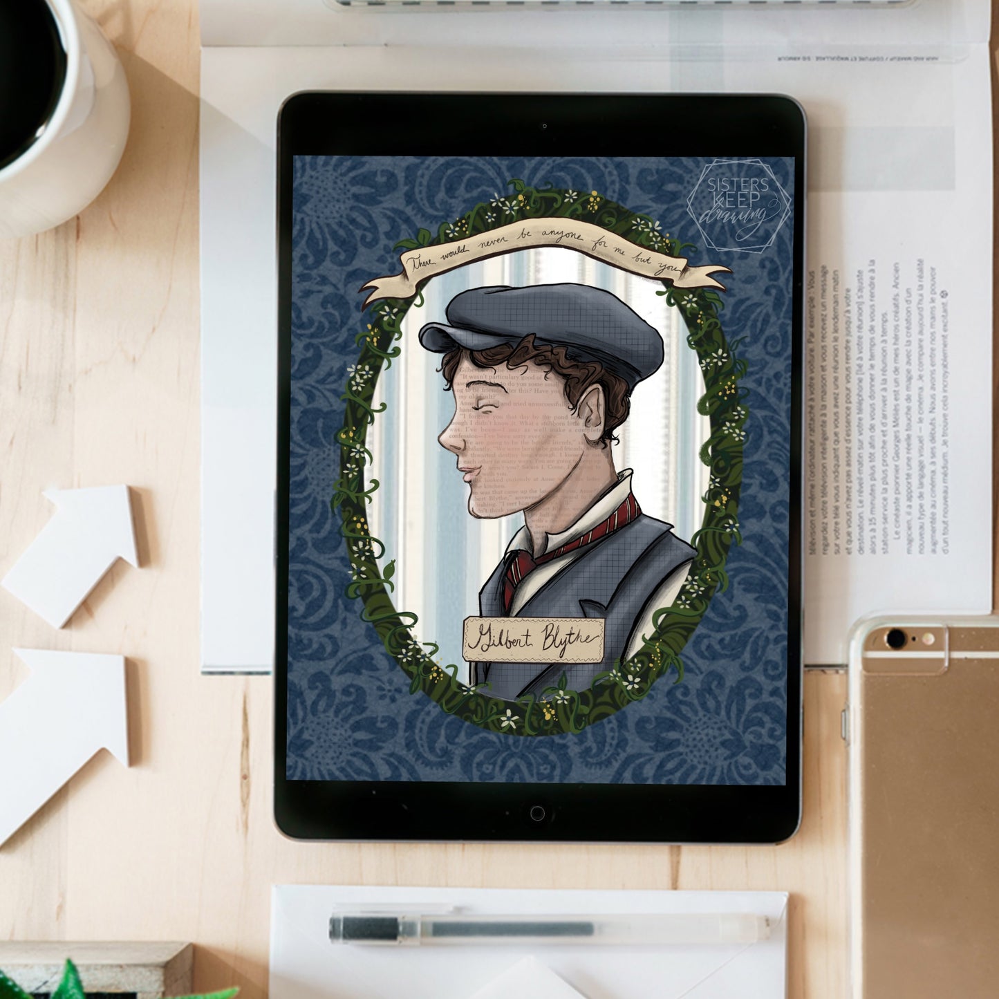 Gilbert Blythe Portrait - instant download digital printable artwork