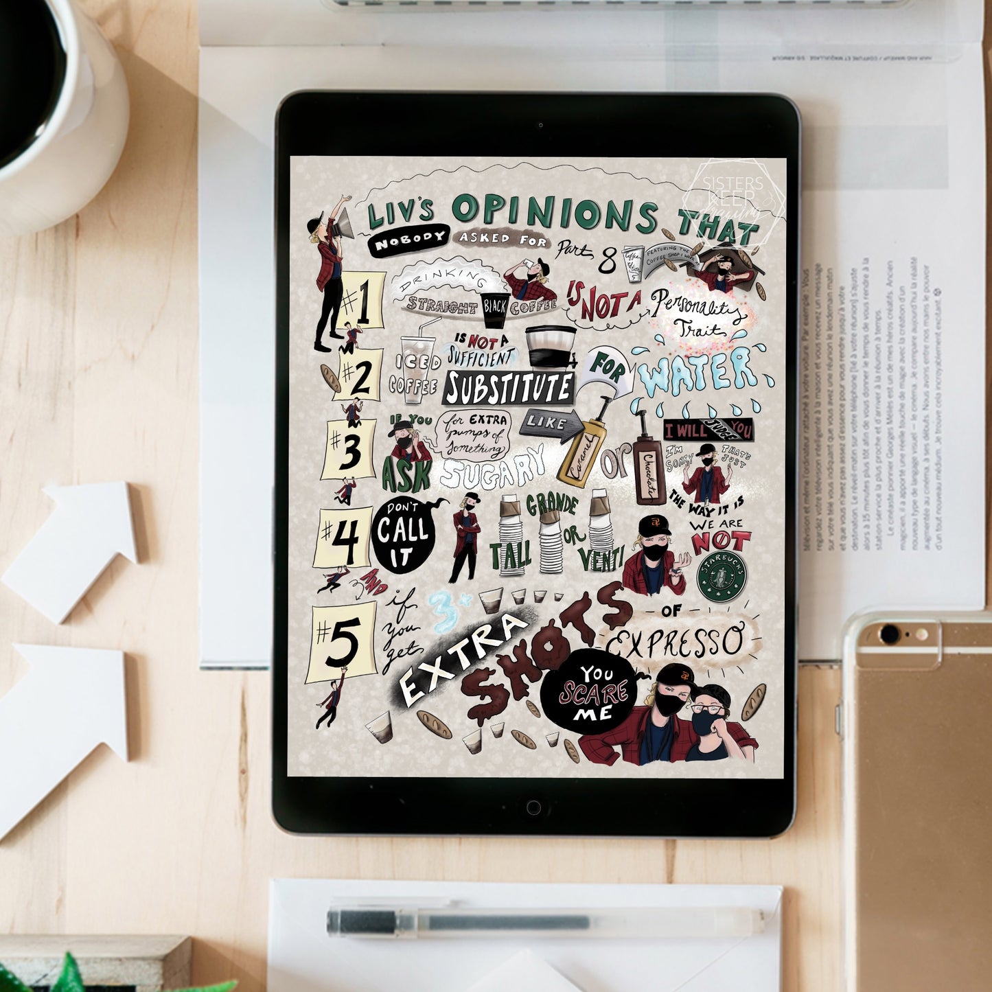 Coffee Opinions-instant download digital printable artwork