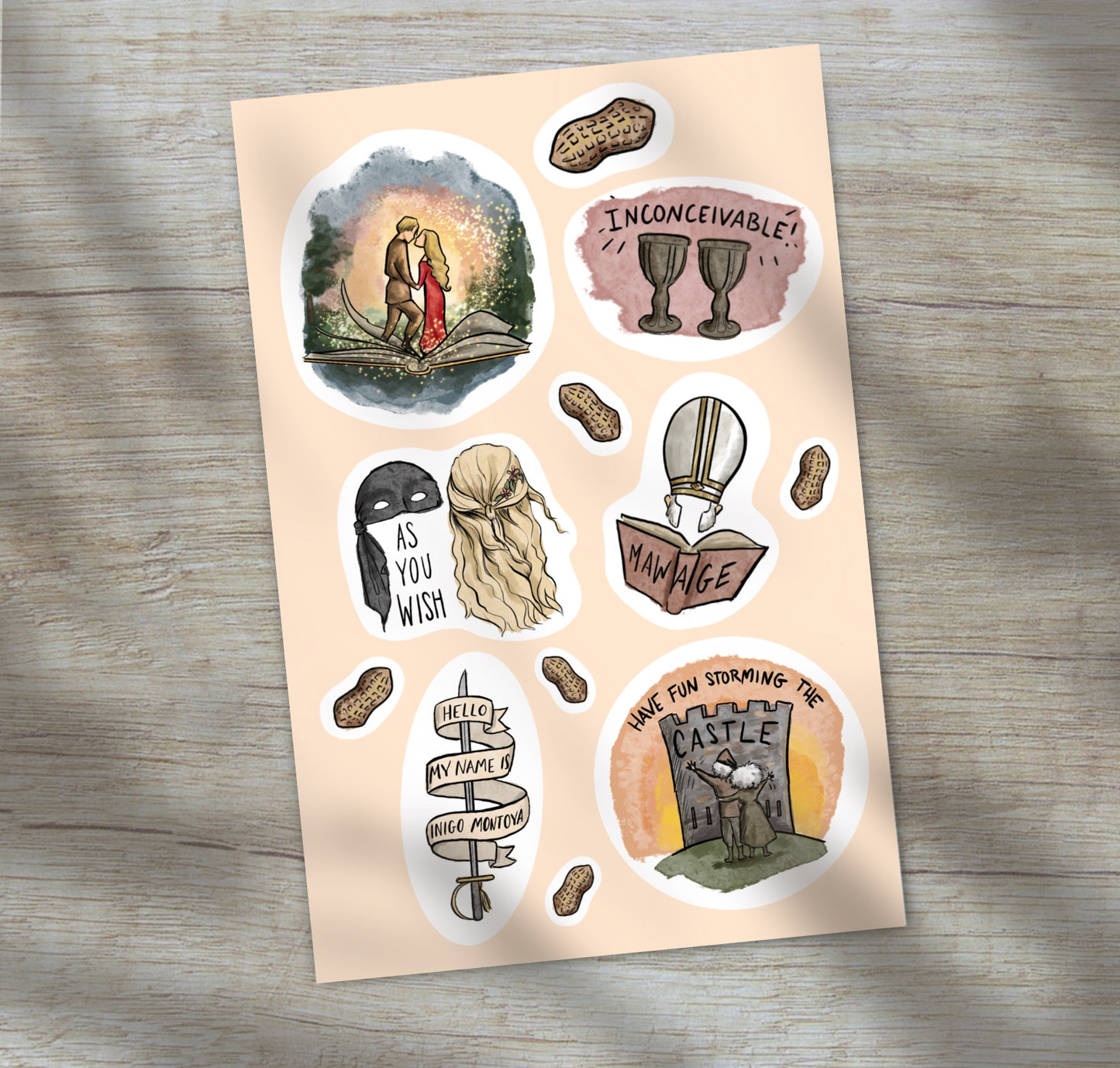 Princess Bride Sticker Sheet