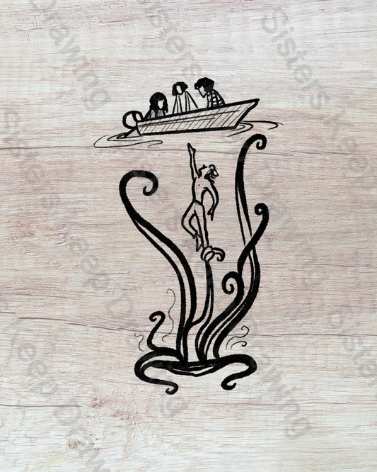 Steve Underwater - Tattoo Transparent Permission PNG