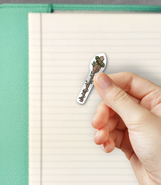 Flower Crown on Oar-Bubble free stickerB8