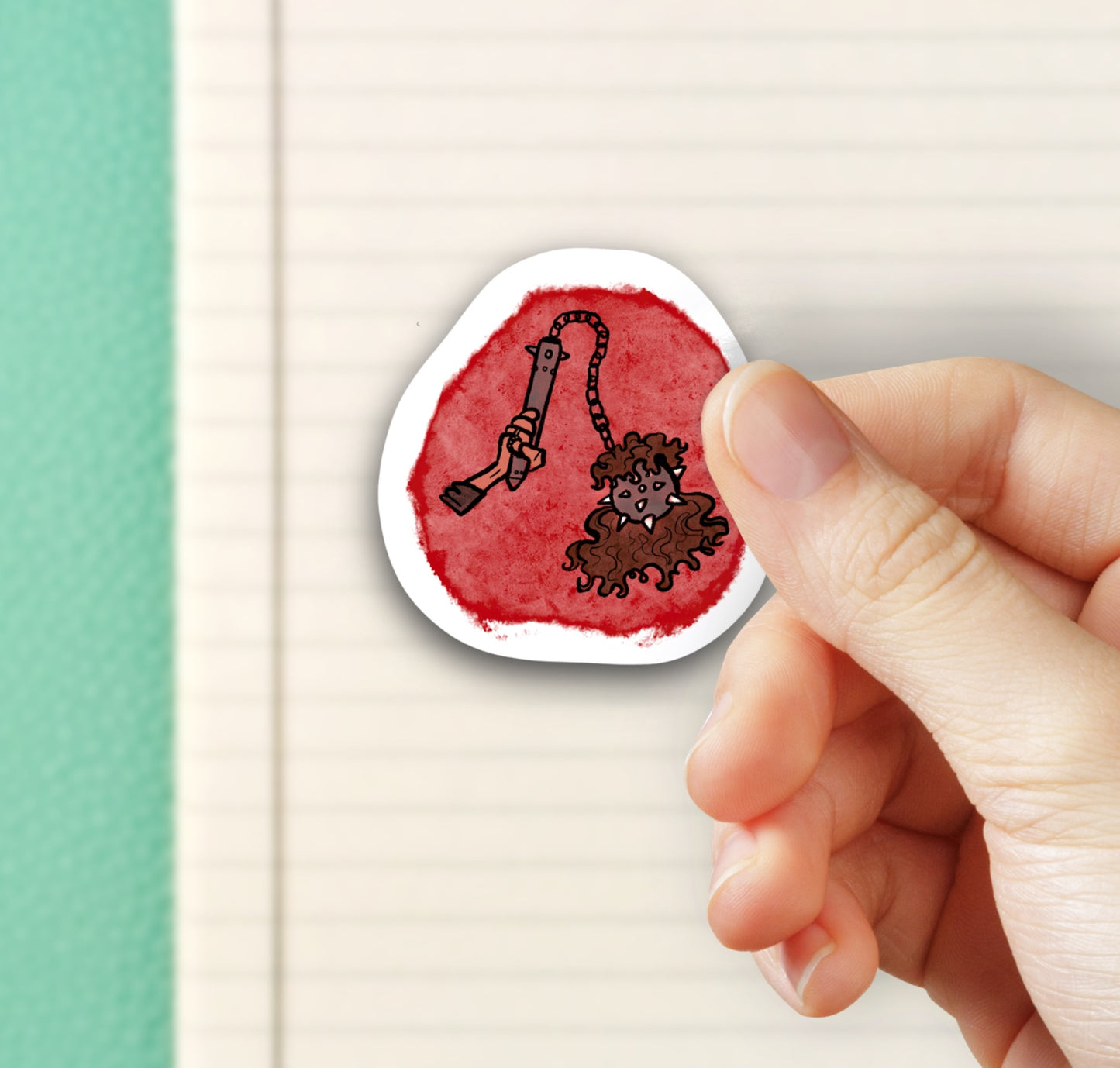 Eddie's Mullet on Chain Mace - Bubble free sticker