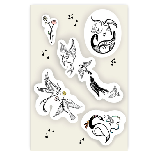 Hunger Games Birds- Sticker Sheet