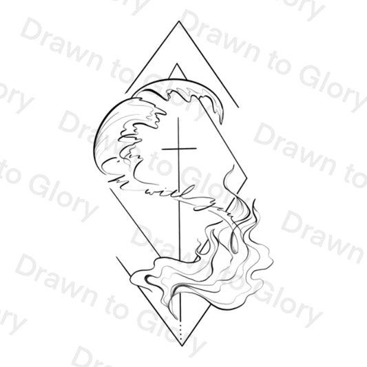 I am with You - Isaiah 43:2- Bible Tattoo Transparent PNG- instant download digital printable artwork