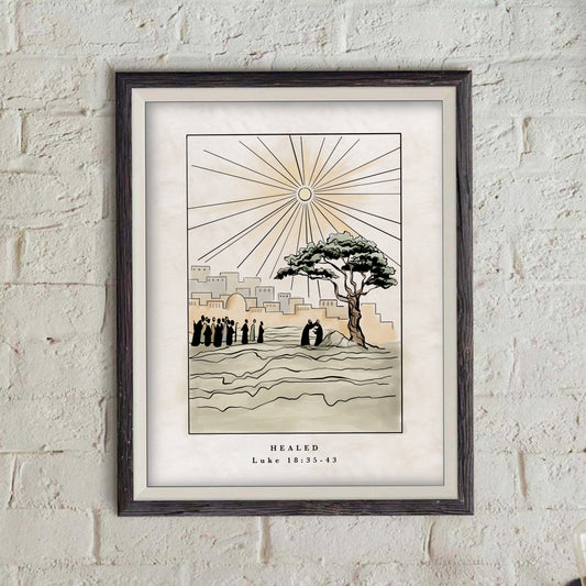 Jesus Heals the Blind Man - Luke 18:35-43 - Print