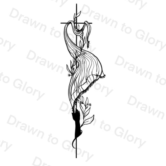 Daughter your Faith has Healed You - Mark 5:34 Bible Tattoo Transparent PNG- instant download digital printable artwork