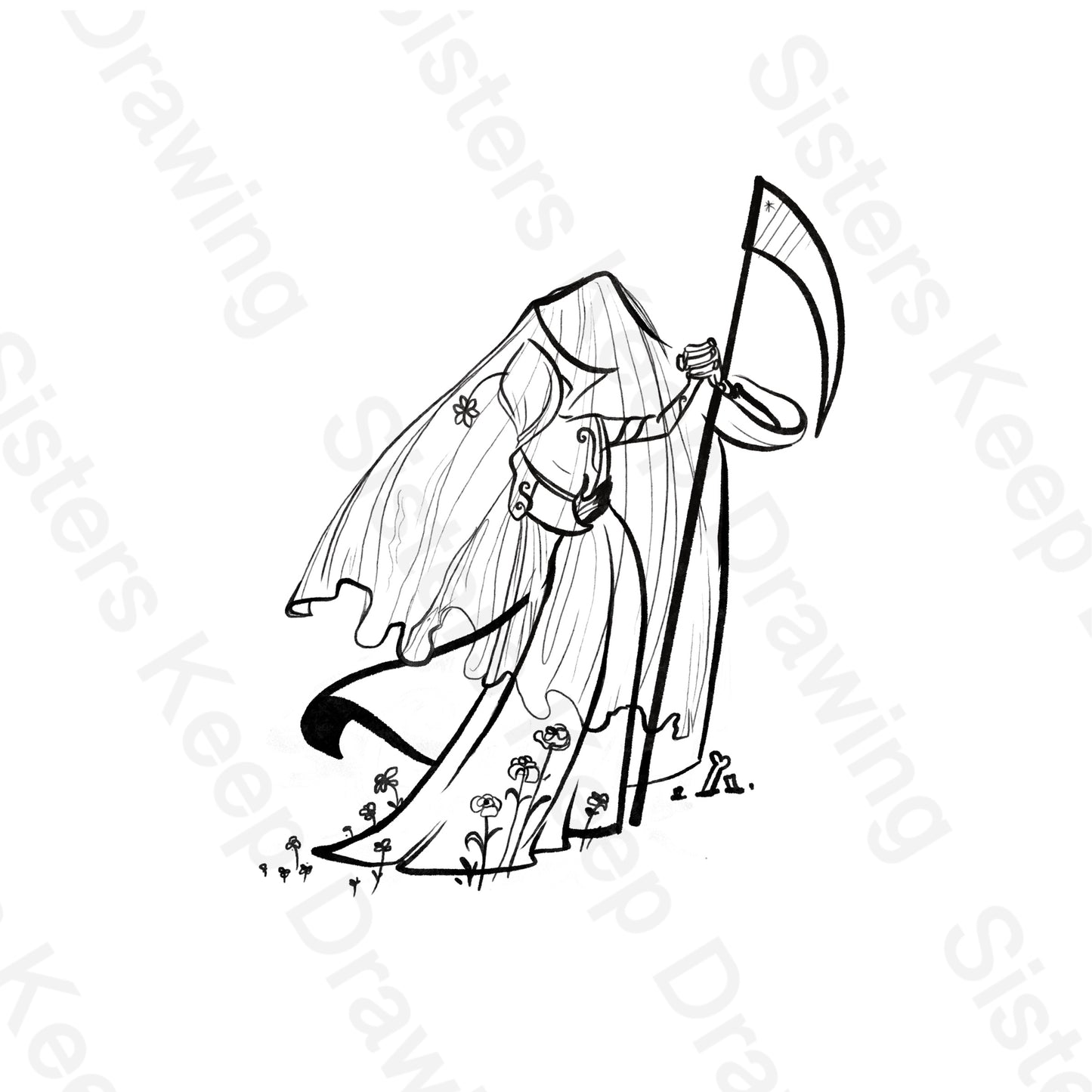 Life Dances under the Veil of Death Transparent Tattoo PNG