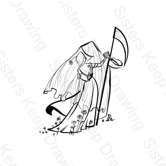 Life Dances under the Veil of Death Transparent Tattoo PNG