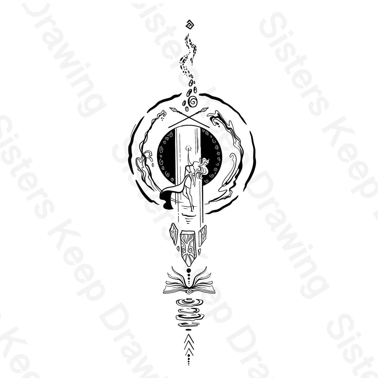 Kida- Spine Tattoo- Tangled Inspired- Tattoo Transparent Permission PNG