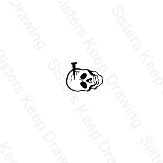 Jael and Scull Bible Tattoo Transparent PNG- instant download digital printable artwork