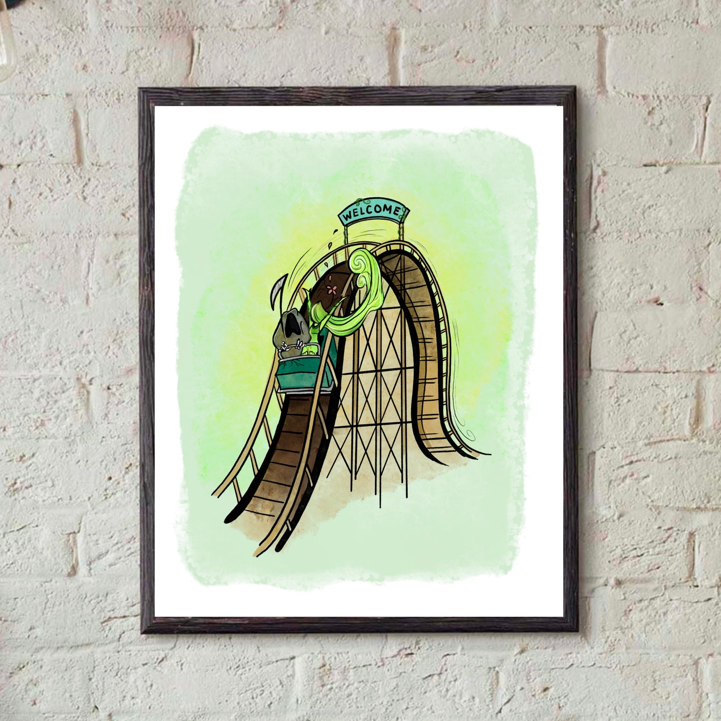 The Roller Coaster of Life and Death-Grim Reaper- Print