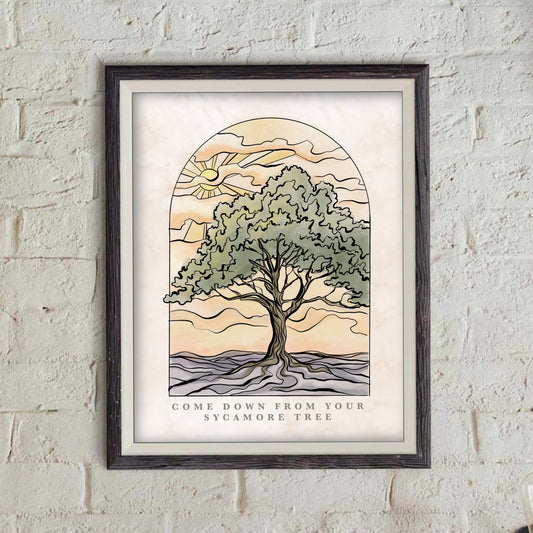 Come Down from your Sycamore Tree Print