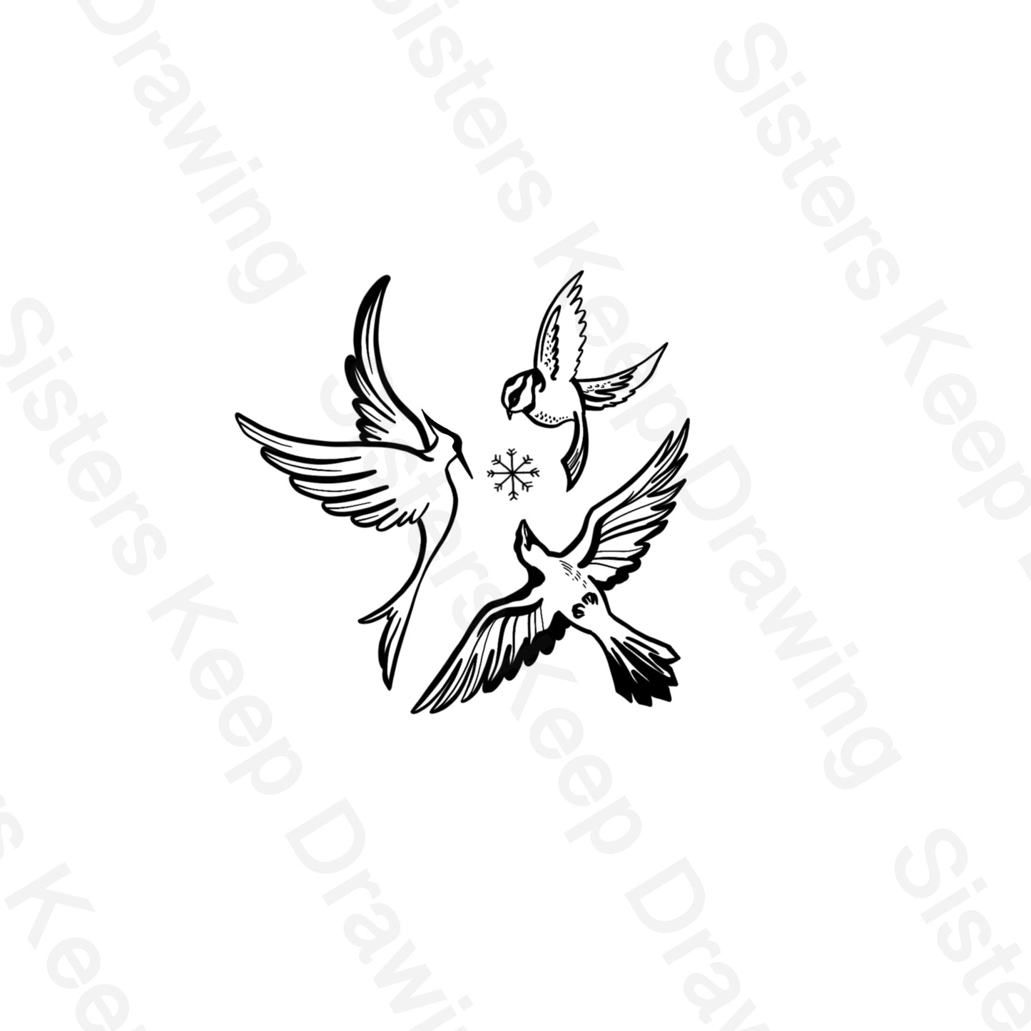 Three Birds as Three District 12 Winners - Hunger Games- Tattoo Transparent png