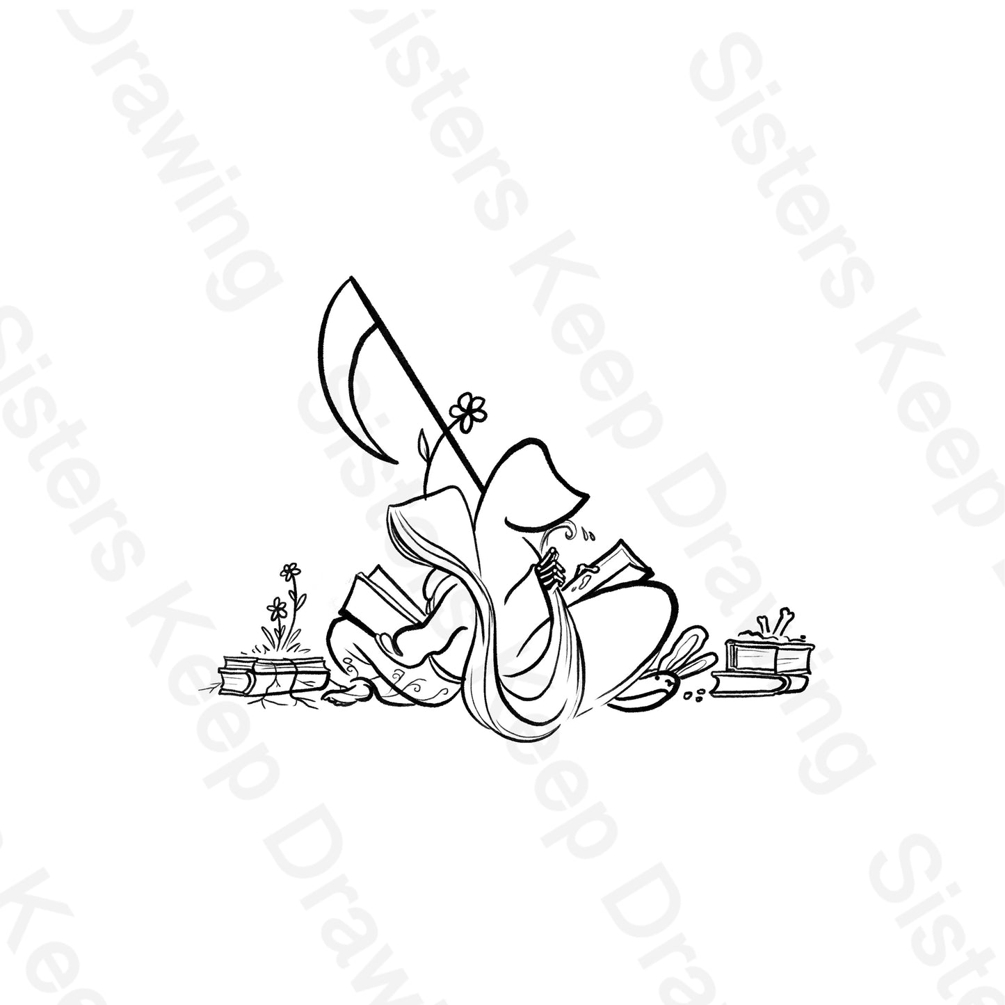 Grim Reaper and Life Read Together-Tattoo Transparent PNG