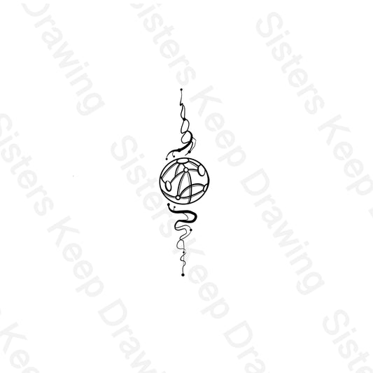 The Map-Treasure Planet-Tattoo Transparent PNG- instant download digital printable art