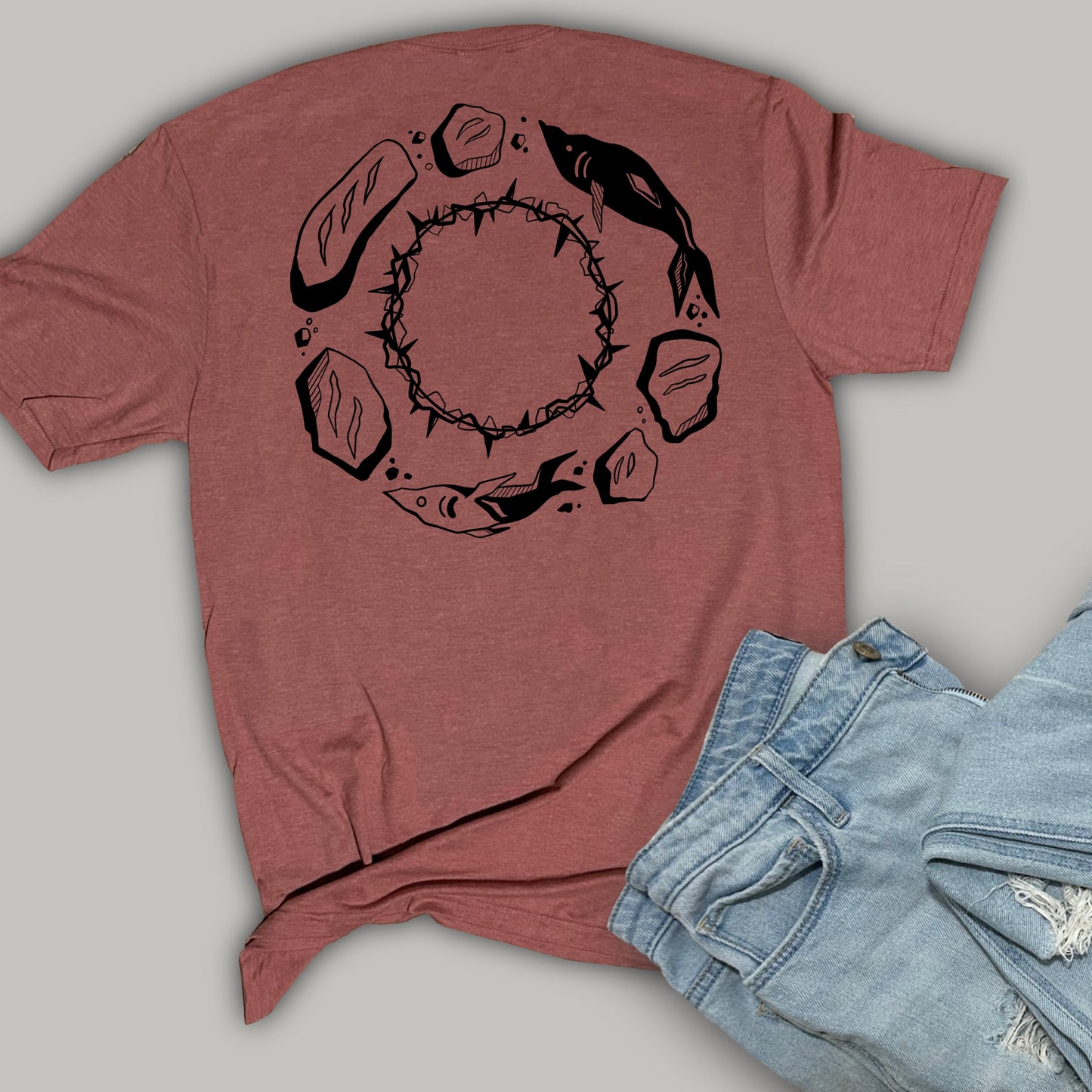 Crown of Thornes Five Loaves Two Fish - Softstyle Triblend T-Shirt