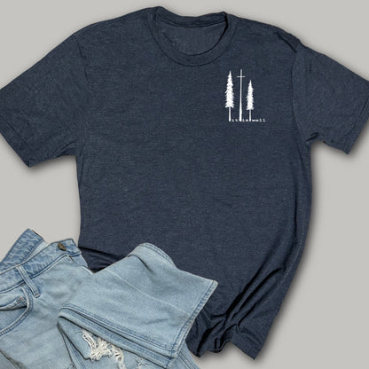 It is Well - Trees with a Cross - Softstyle Triblend T-Shirt