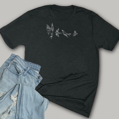Four Tributes as Birds -Hunger Games- Softstyle Triblend T-Shirt