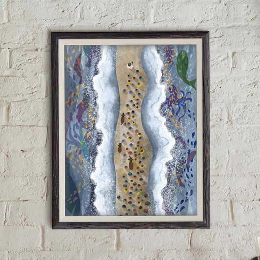 The Israelites Walking Through the Red Sea - print