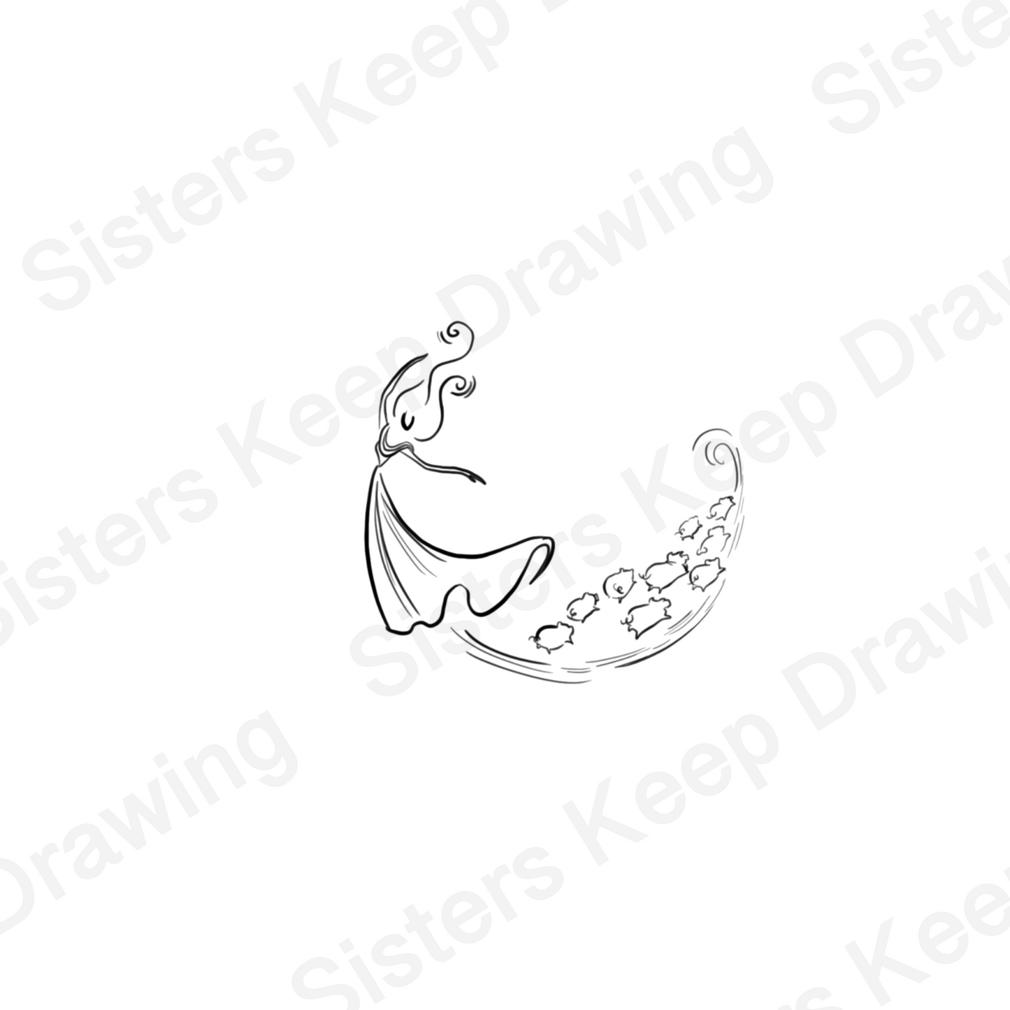 Circe's Spell - Epic Musical Inspired Tattoo Transparent PNG- instant download digital printable artwork