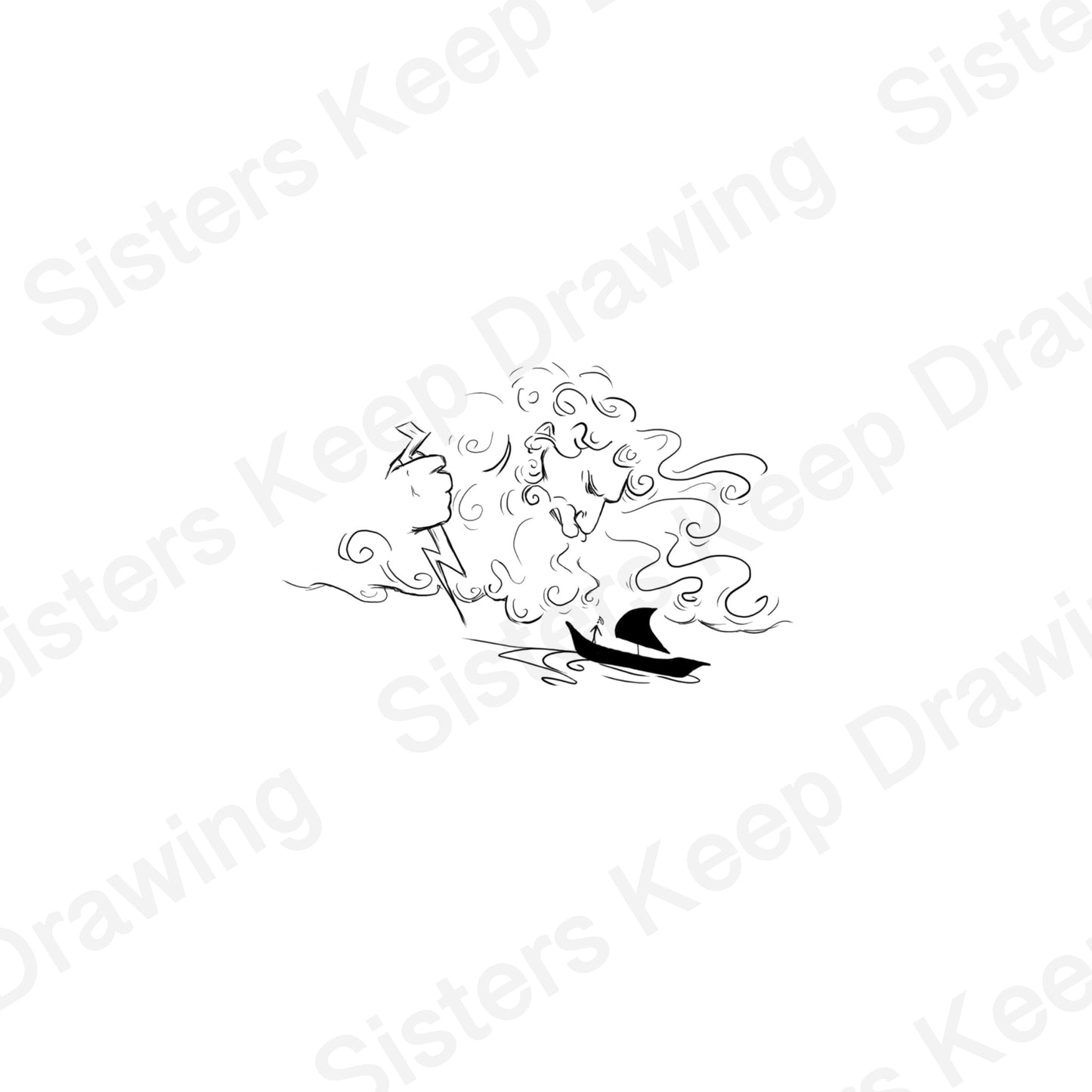 Thunder Bringer - Epic Musical Inspired Tattoo Transparent PNG- instant download digital printable artwork