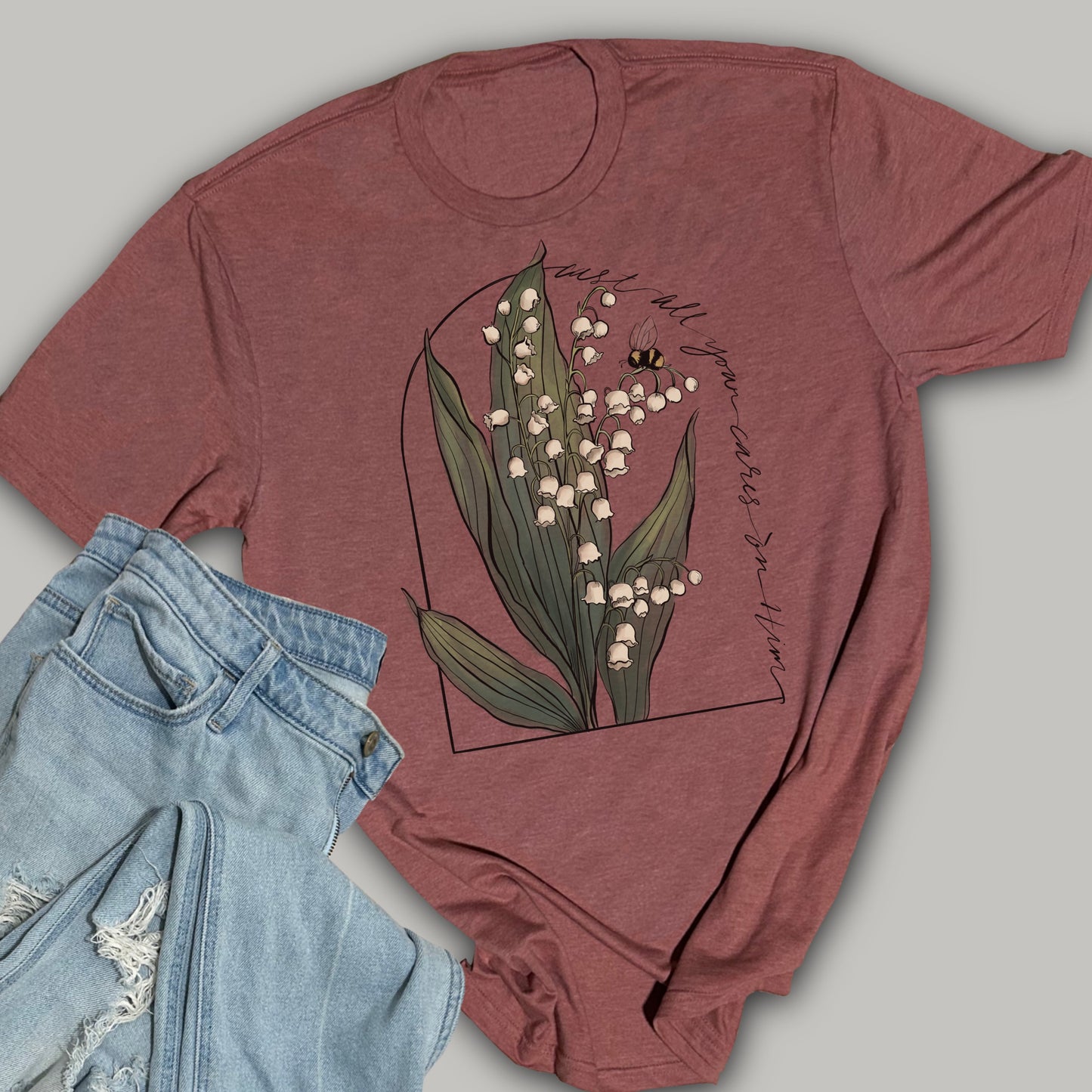 Cast All Your Cares on Him - Softstyle Triblend T-Shirt