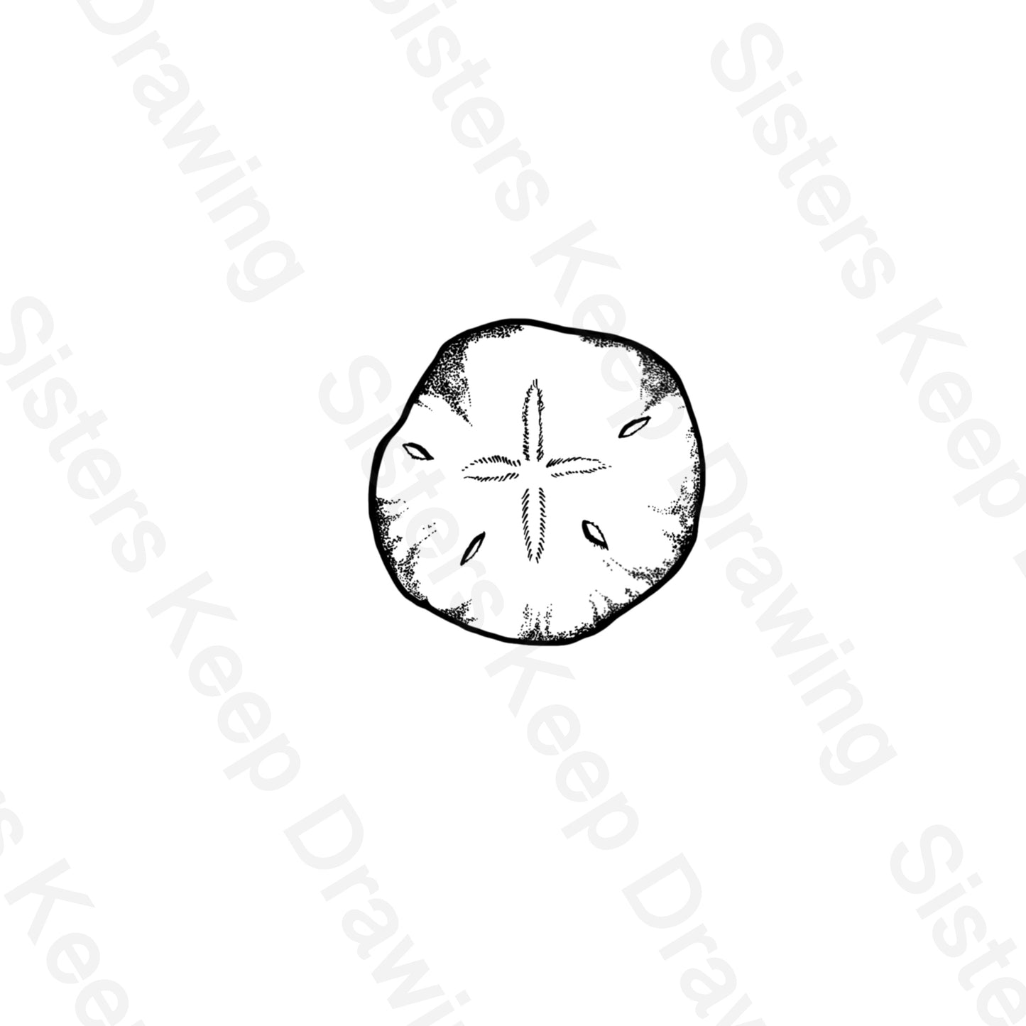 Sand dollar cross-Tattoo Transparent PNG