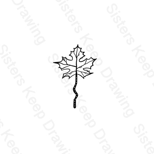 Maple Leaf Roadmap Noah Kahan Inspired tattoo - Tattoo Transparent Permission PNG