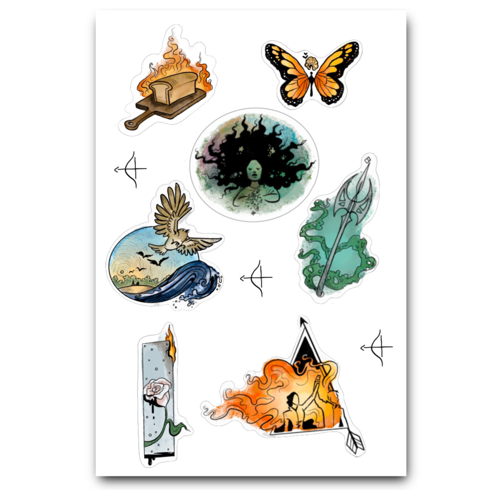 Hunger Gamez -Sticker Sheet – Sisters Keep Drawing