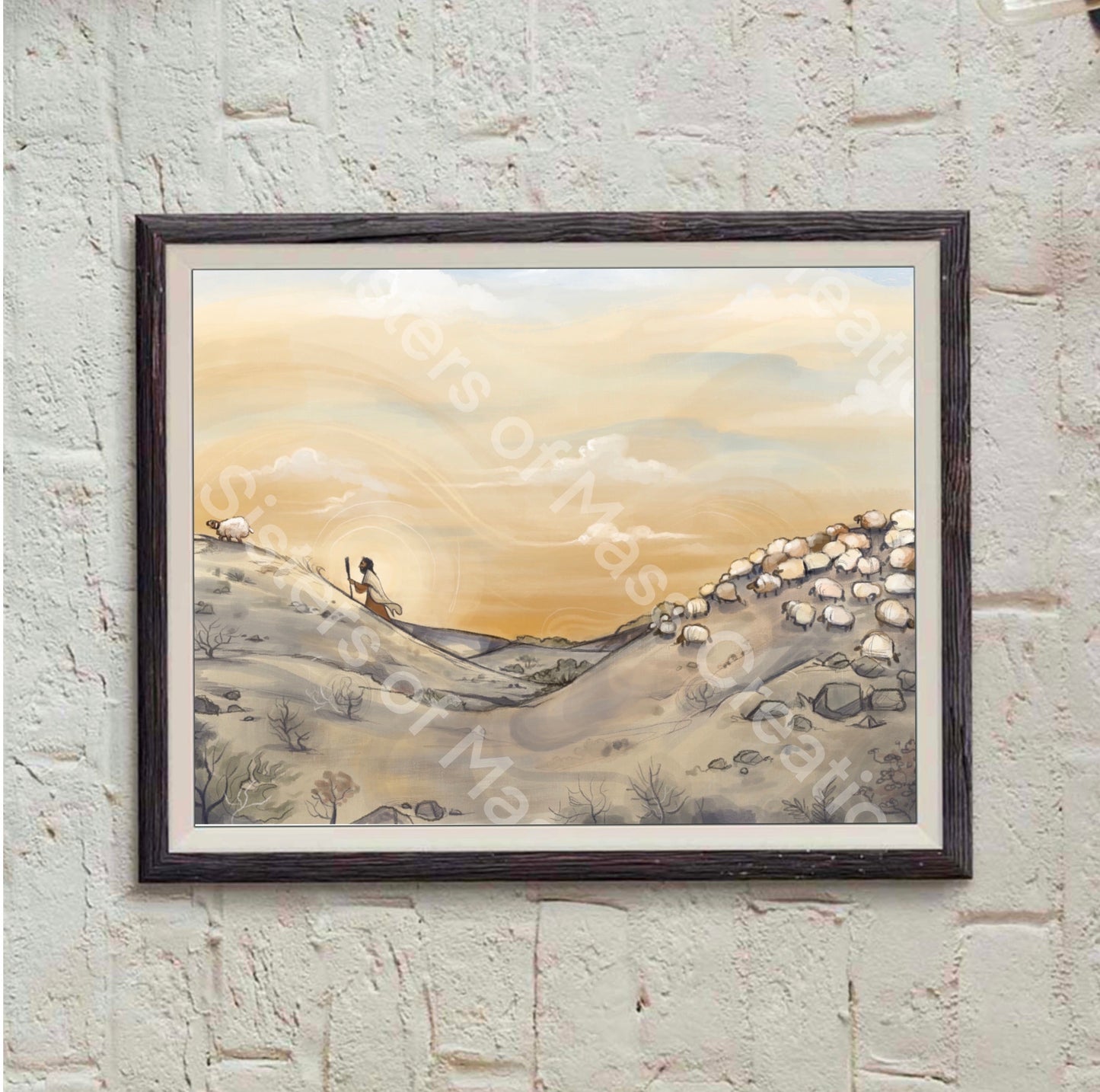 One Lost Sheep Painted Leaving the 99 -Print