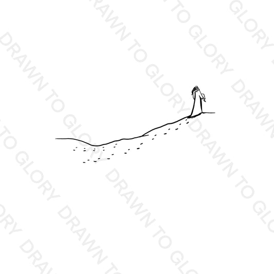 I Carried You - Tattoo Transparent PNG- instant download digital printable artwork