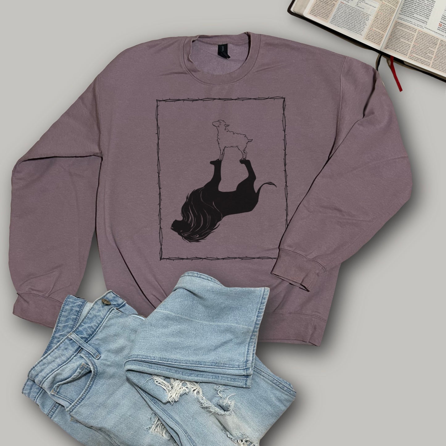 Lamb with Lion Shadow - Softstyle Crewneck