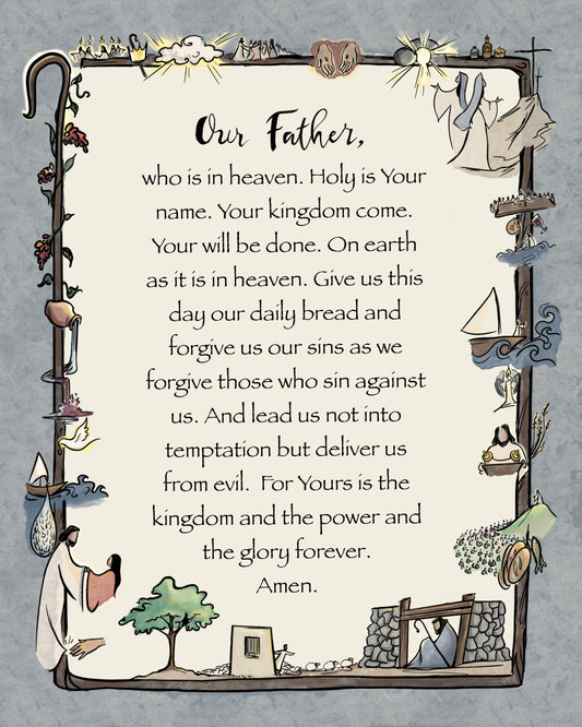 The Lord's Prayer - Color instant digital download