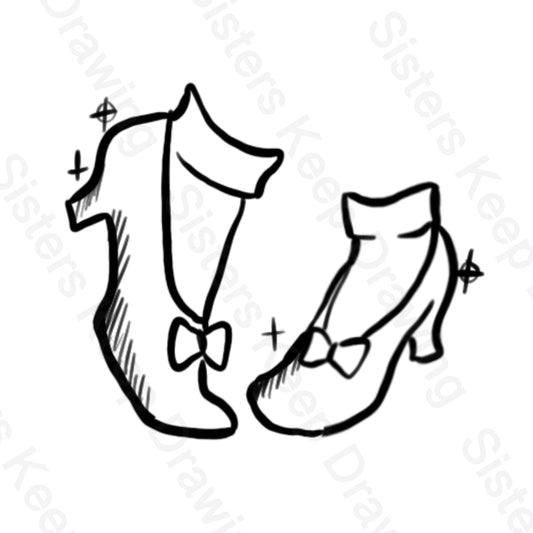 Ruby Red Slippers - Wizard of Oz - Tattoo Transparent Permission PNG