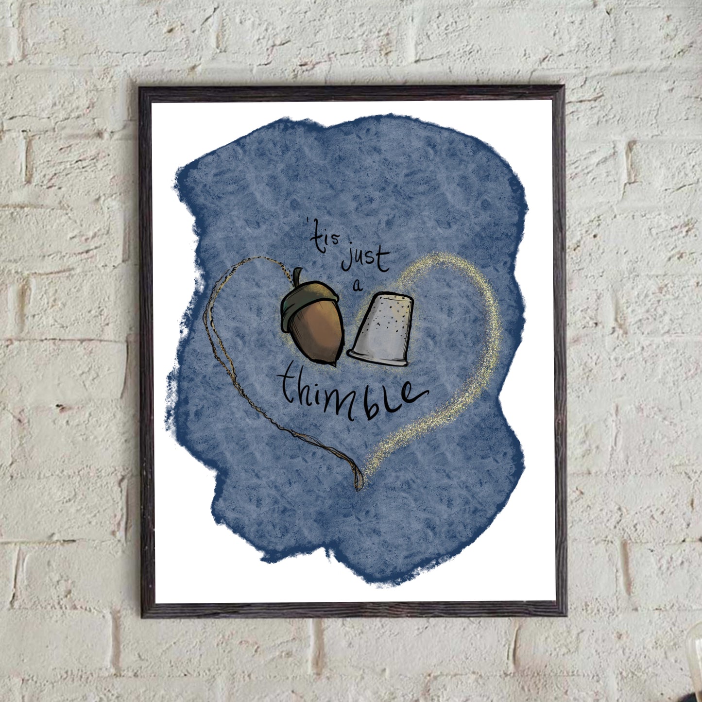 Thimble and Acorn- Hidden Kiss - Peter Pan Print