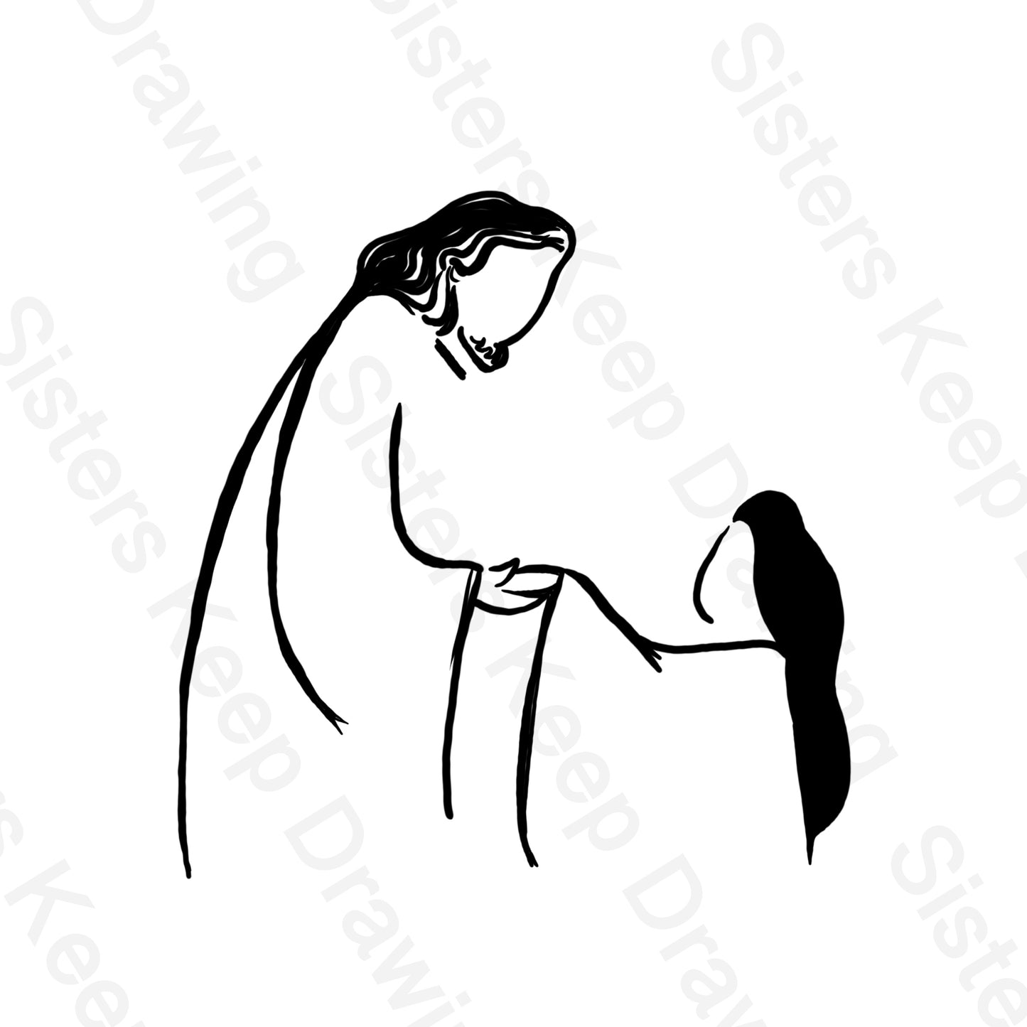 Jesus Heals Jairus' Daughter - Bible Themed - Chosen Inspired- Tattoo Transparent PNG- instant download digital printable artwork