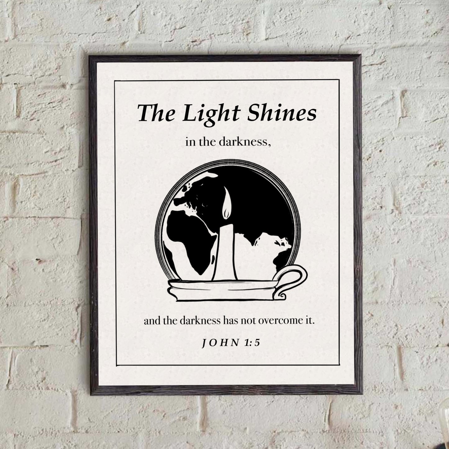 Light of the World - Black and White - Bible Print