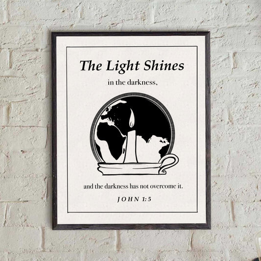 Light of the World - Black and White - Bible Print