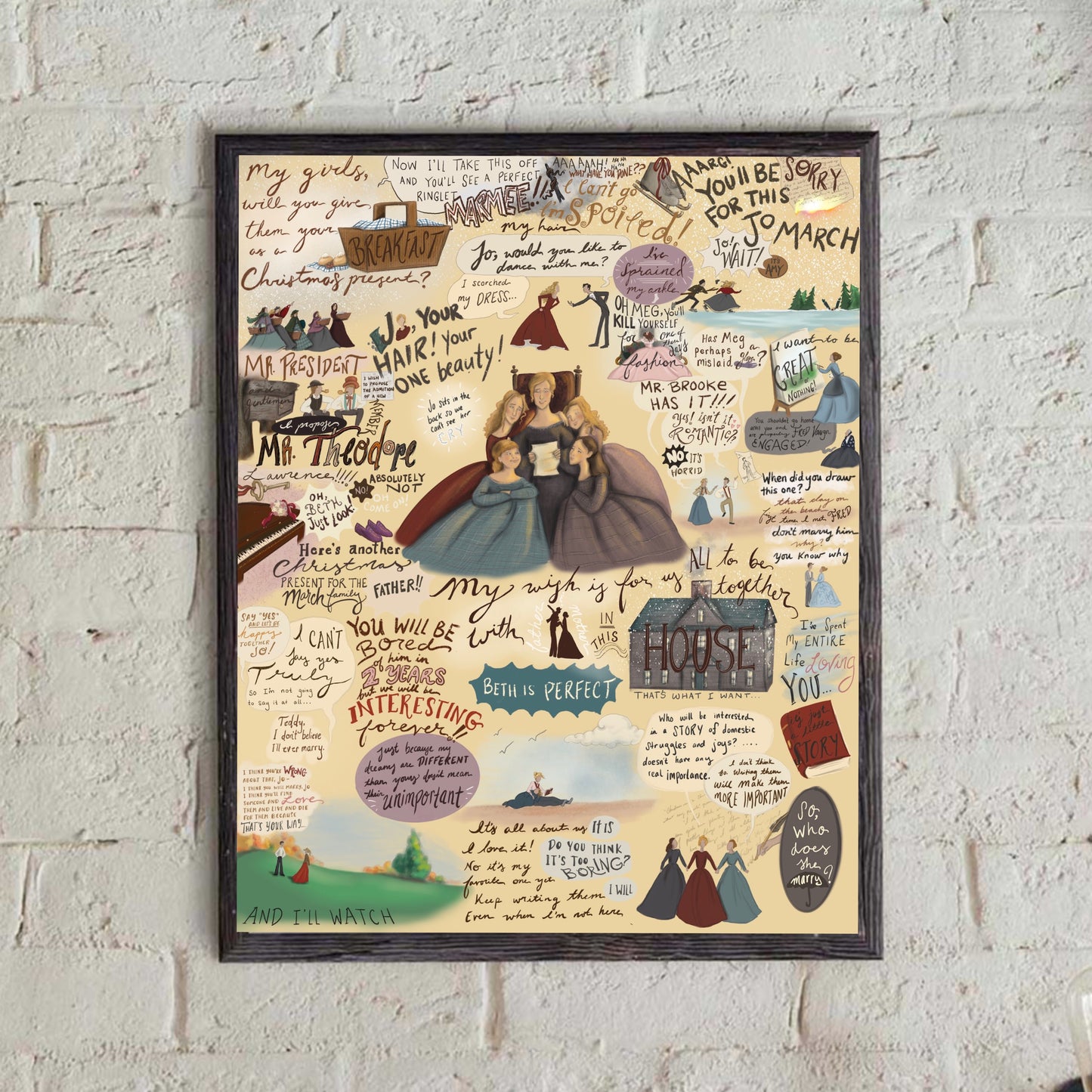 4 Sisters - Little Women Inspired- Print